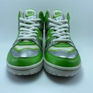 NIKE AIR "Digs" White /Silver/Green Spray Paint Shoes Womens Size 7.5